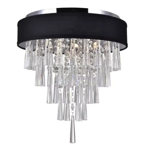 CWI LIGHTING FRANCA 4-LIGHT FLUSH MOUNT 5523C16C (Black) sarnia