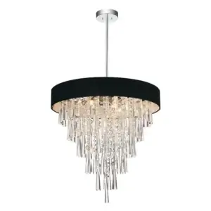 CWI LIGHTING FRANCA 8-LIGHT CHANDELIER 5523P22C (Black) aurora