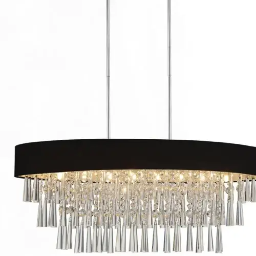 CWI LIGHTING FRANCA 8-LIGHT CHANDELIER 5523P38C-O (Black) belleville