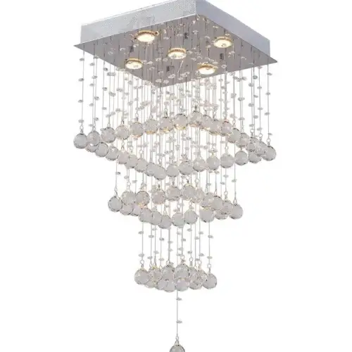 CWI LIGHTING SQUARE 5-LIGHT FLUSH MOUNT 6601C16C-S collingwood