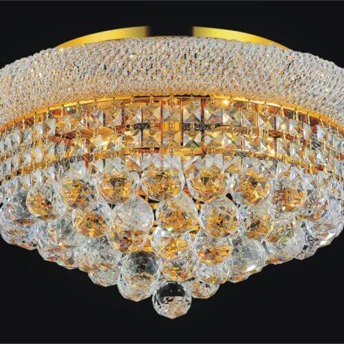 CWI LIGHTING EMPIRE 5-LIGHT FLUSH MOUNT GOLD 8001C18G vaughan