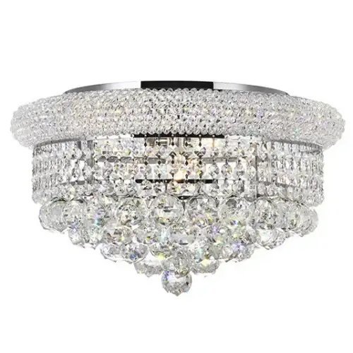 CWI LIGHTING EMPIRE 8-LIGHT FLUSH MOUNT CHROME 8001C20C woodbridge
