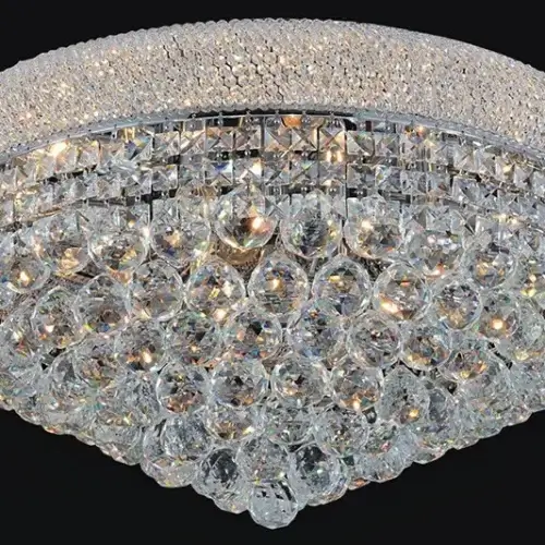 CWI LIGHTING EMPIRE 15-LIGHT FLUSH MOUNT CHROME 8001C28C king city