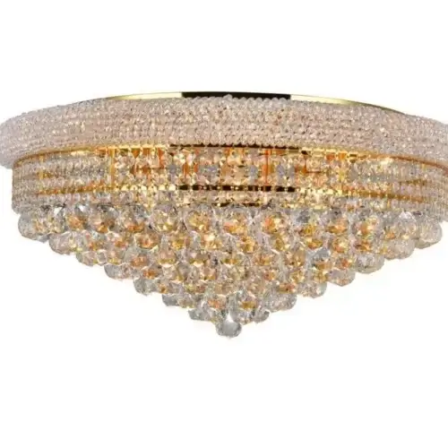 CWI LIGHTING EMPIRE 15-LIGHT FLUSH MOUNT GOLD 8001C28G maple