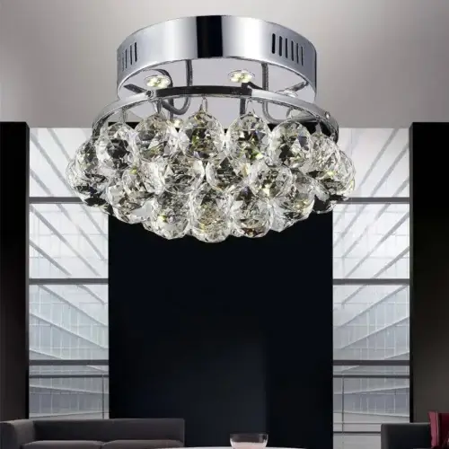 CWI LIGHTING QUEEN 3-LIGHT FLUSH MOUNT 8038C12C-R vaughan