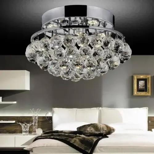 CWI LIGHTING QUEEN 4-LIGHT FLUSH MOUNT 8038C14C-R caledon