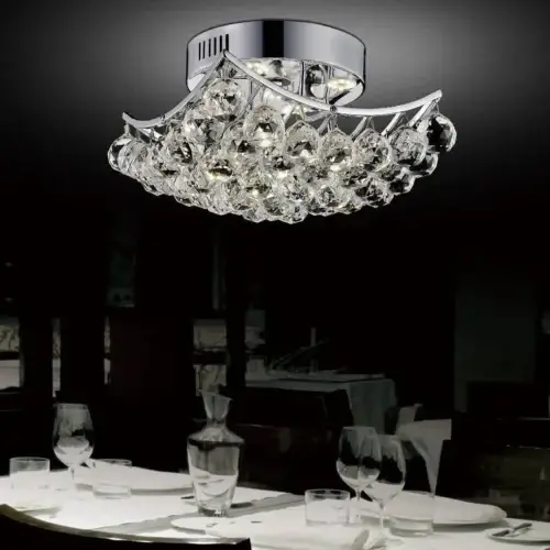 CWI LIGHTING QUEEN 4-LIGHT FLUSH MOUNT 8038C14C-S woodbridge