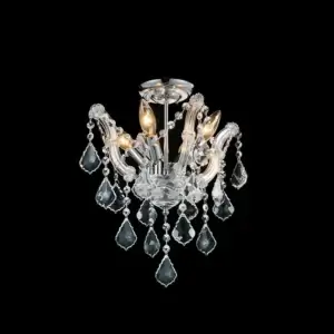 CWI LIGHTING PAYTON 4-LIGHT FLUSH MOUNT 8418C14C-4(Clear) burlington