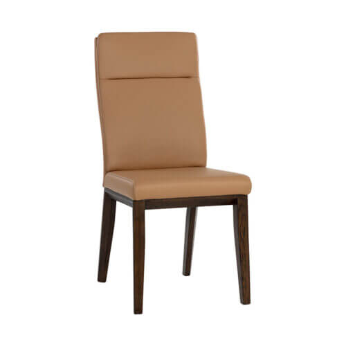 SUNPAN Cashel Dining Chair - Linea Wood Leather SET OF TWO 108094 nobleton