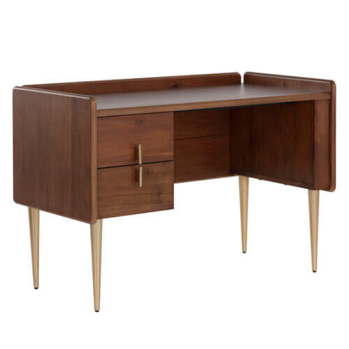 SUNPAN Moretti Desk Small - Walnut 108280 caledon