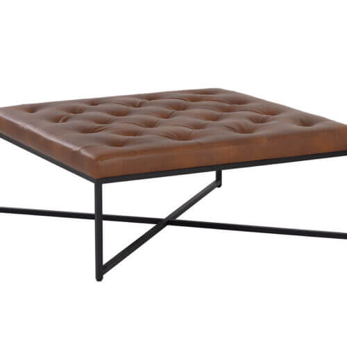 SUNPAN Endall Ottoman Black - Bravo Cognac 108569 north york