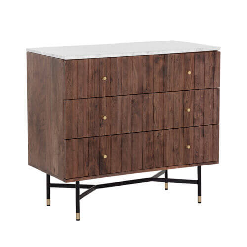 SUNPAN Wellington Chest White Marble 108672 newmarket