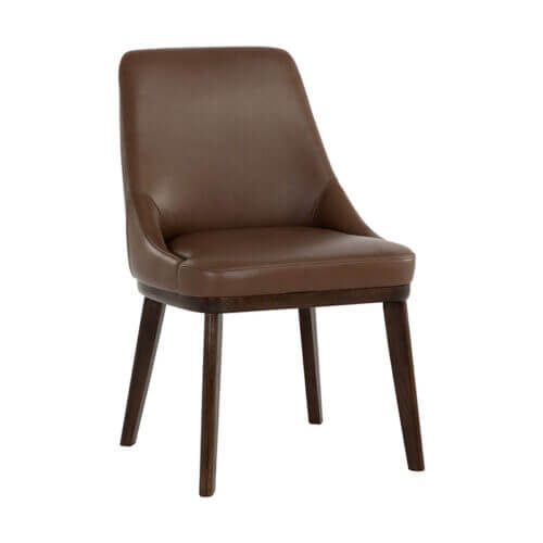 SUNPAN Jody Dining Chair Missouri Mahogany Leather SET OF TWO 108723 king city