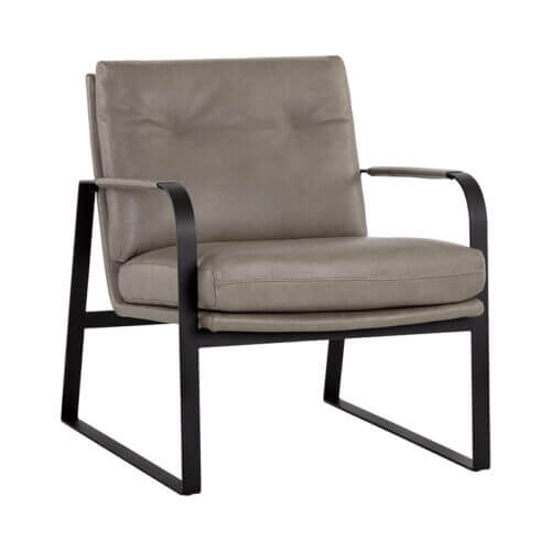 SUNPAN Sterling Lounge Chair Missouri Stone Leather 108724 trenton