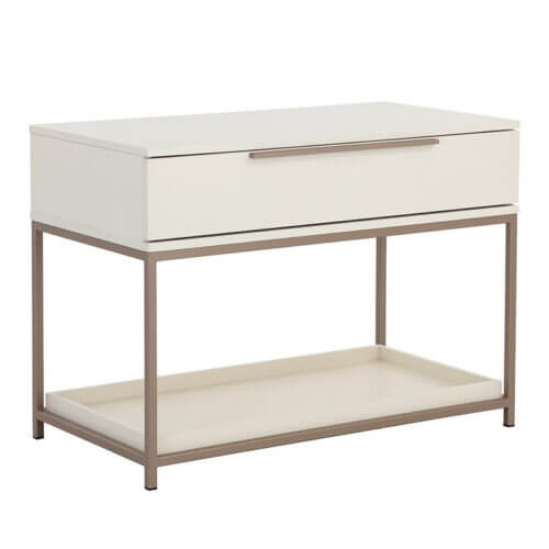 SUNPAN Rebel Nightstand Large Champagne Gold Cream 109074 collingwood