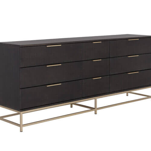 SUNPAN Rebel Dresser Large Gold Charcoal Grey 109075 nobleton