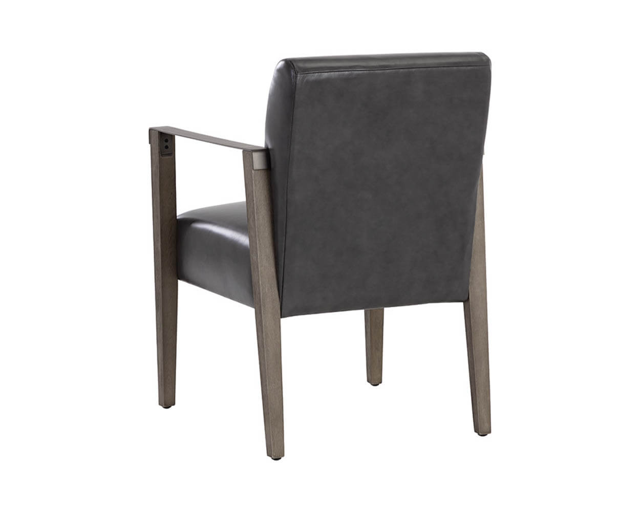SUNPAN Earl Dining Armchair Ash Grey - Brentwood Charcoal Leather 109092 niagara
