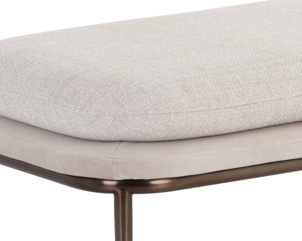 SUNPAN Koffi Bench - Dark Bronze - Chacha Cream / Meg Taupe 109313 fredericton