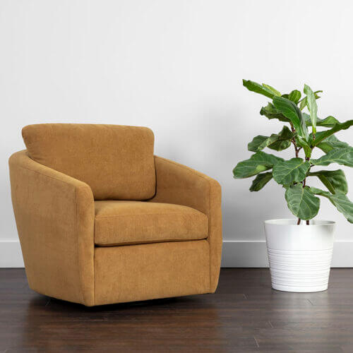 SUNPAN Irina Swivel Lounge Chair Treasure Gold 109448 north york