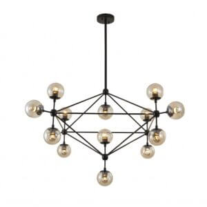 BETHEL GEOMETRIC BLACK FRAME CEILING FIXTURE DU02 orilla