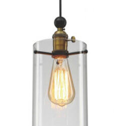 BETHEL BLACK AND BRASS FRAME SINGLE PENDANT DU39 aurora