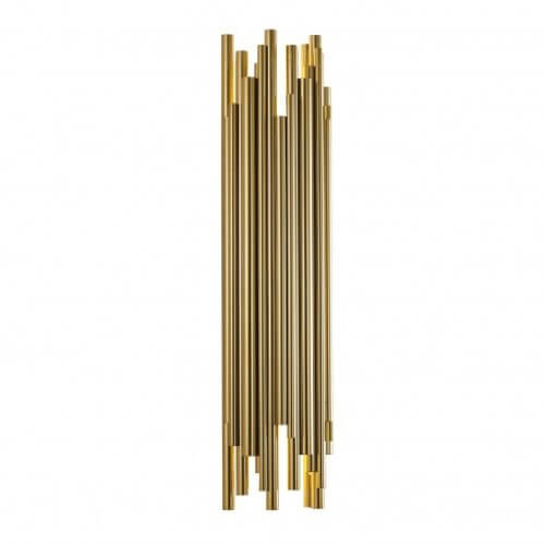 BETHEL GOLD STAINLESS STEEL ROD WALL SCONCE NL38G belleville