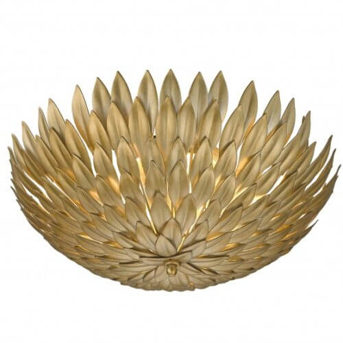 BETHEL GOLD LEAF PETAL FLUSH MOUNT YS40991-3CS parkdale
