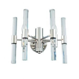 BETHEL CHROME METAL FRAME WALL SCONCE MU07CH laval