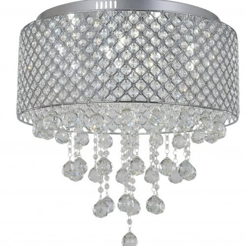 BETHEL CLEAR CRYSTAL BEADED SHADE FLUSH MOUNT LD03CRL-FM montreal