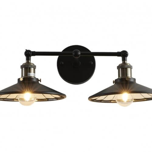 BETHEL BLACK METAL FRAME WALL LIGHT DU90 toronto