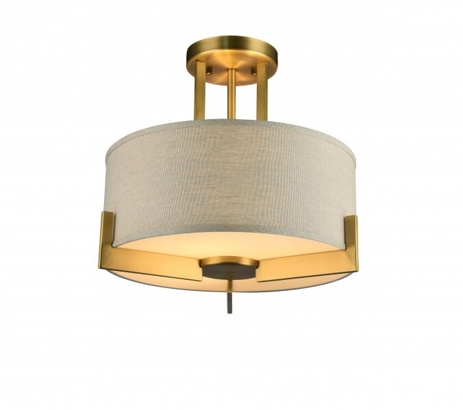 BETHEL ANTIQUE BRASS HAIRLINED SEMI FLUSH MOUNT KE2020/DR7 collingwood