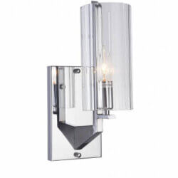 BETHEL CHROME FRAME SINGLE LIGHT WALL SCONCE DU121 montreal