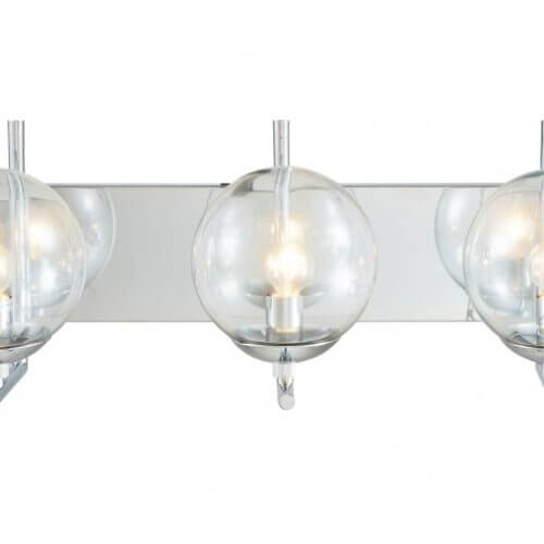 BETHEL CLEAR GLASS GLOBE SHADES WALL SCONCE KJ01CH sarnia