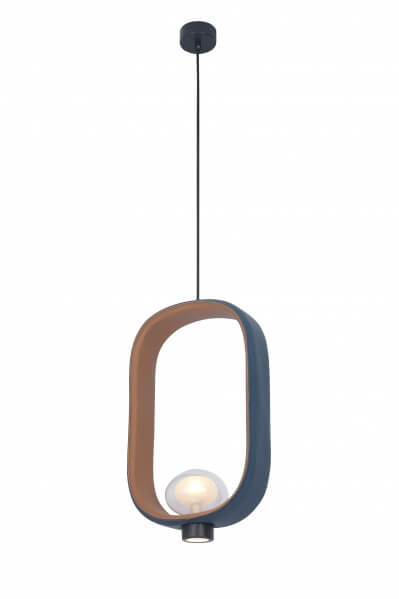 BETHEL LEATHER FRAME SINGLE PENDANT DLS13P10B aurora