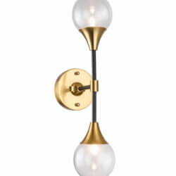 BETHEL BLACK AND GOLD FRAME WALL SCONCE DU140W4B quebec city