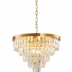 BETHEL ROUND GOLD METAL FRAME CHANDELIER OC21C20G caledon