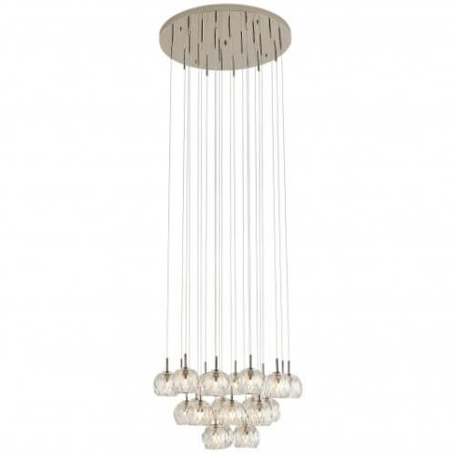 BETHEL POLISHED NICKEL FLUSHED CHANDELIER BDC04C24N caledon