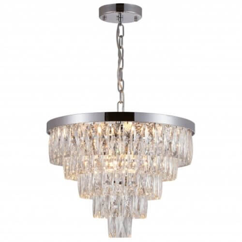 BETHEL FIVE TIER CHROME METAL FRAME CHANDELIER OC21C20CH woodbridge