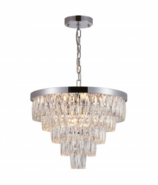 BETHEL FIVE TIER CHROME METAL FRAME CHANDELIER OC21C20CH woodbridge