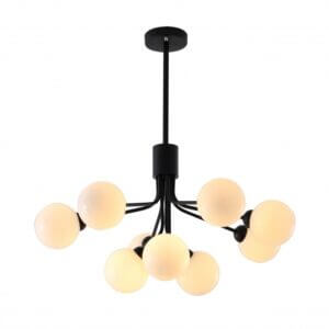 BETHEL BLACK METAL FRAMED CHANDELIER DLS32C23W montreal