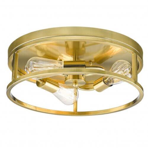 BETHEL ROUND GOLD IRON FRAMED FLUSH MOUNT YS2180C16GD kleinburg