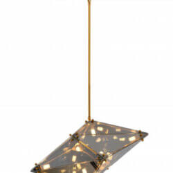 BETHEL GOLD FRAMED PRISIM CHANDELIER DLS52C22SM king city