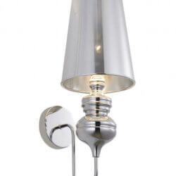 BETHEL POLISHED CHROME STEEL ARMED WALL SCONCE ONEW7CH caledon