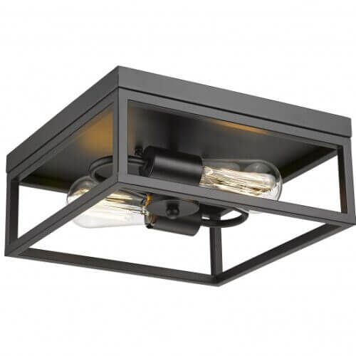 BETHEL BLACK BOX FLUSH MOUNT YS2181C12BLK caledon