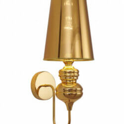BETHEL POLISHED GOLD STEEL SHADE WALL SCONCE ONEW2CUS vaughan