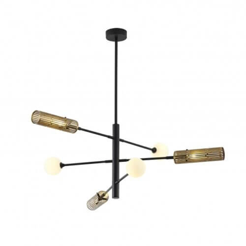 BETHEL BLACK AND GOLD METAL FRAME CHANDELIER AV75C45G edmonton