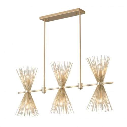BETHEL GOLD IRON LINEAR CHANDELIER DU166C44G aurora