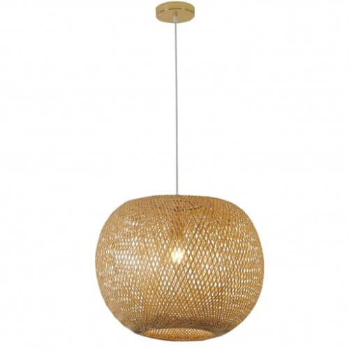 BETHEL BAMBOO WOOD WEAVED BASKET PENDANT MIA09C20B orilla