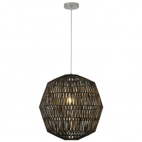 BETHEL BLACK WEAVED ROPE PENDANT MIA01C20B sarnia