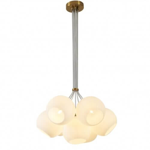 BETHEL WHITE GLASS GLOBE CHANDELIER DU169C21G toronto